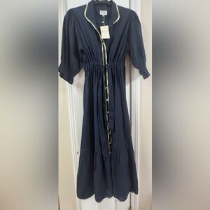 Holly Shae NWT Elegant Navy Blue Midi Dress. (Mix10)